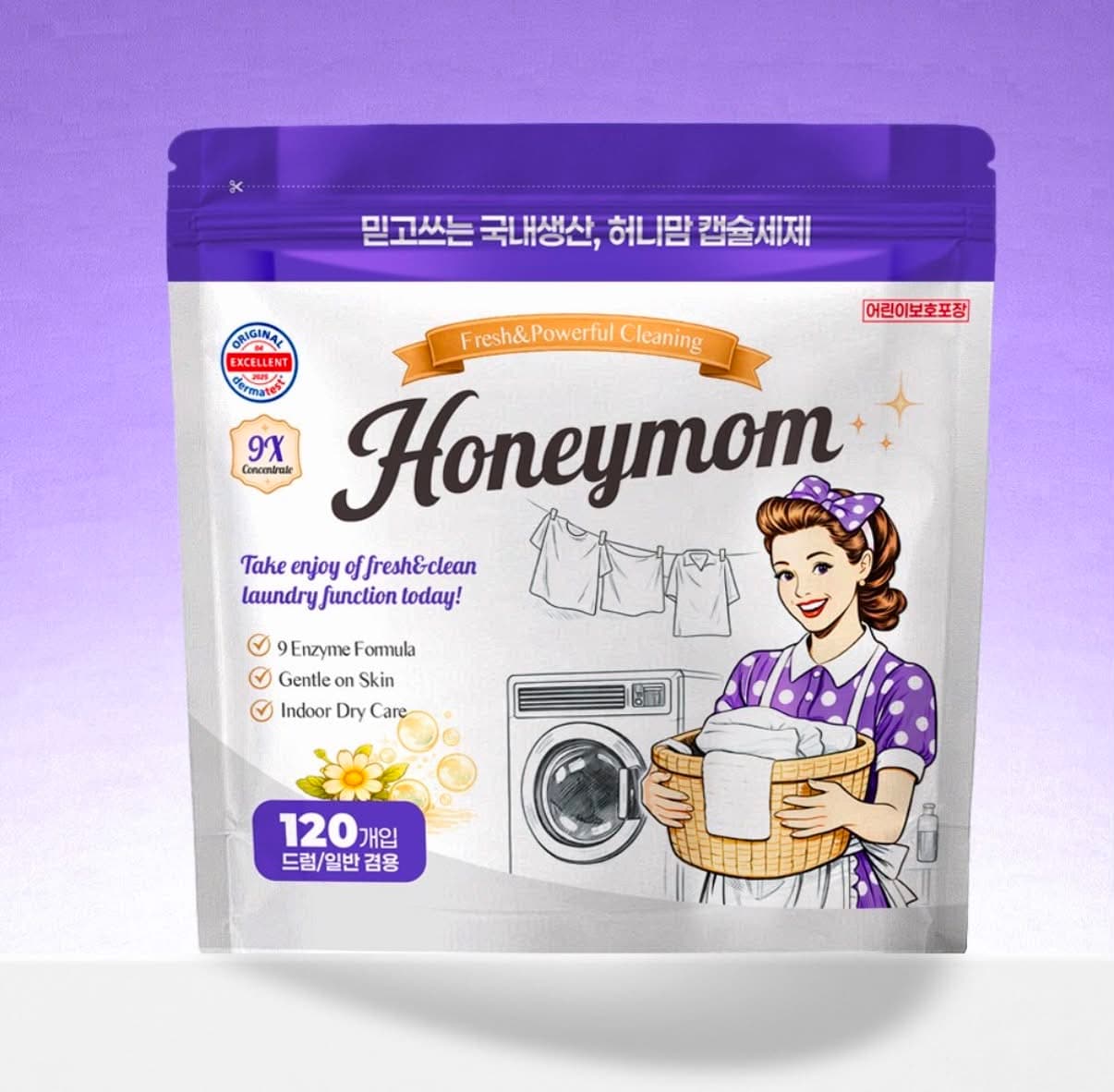 HoneyMom капсул угаалгын нунтаг 120ш